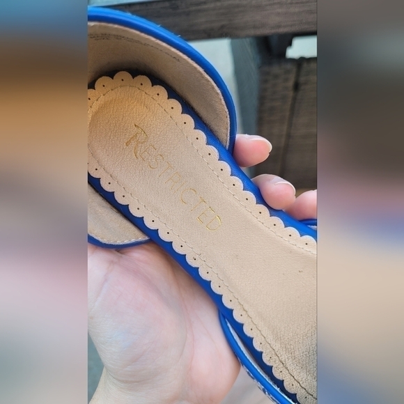 Women's Restricted, D’Orsay Glory Blue Flat blue and tan 6.5 - Picture 13 of 17